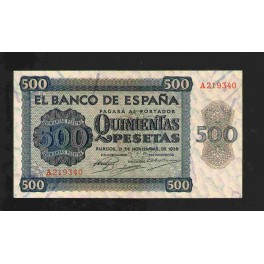 Edifil. D 23 500 Pesetas 21-11-1936 EBC