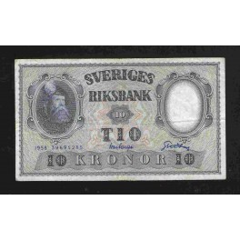 Sweden Pick. 43 10 Kronor 1953-62 VF
