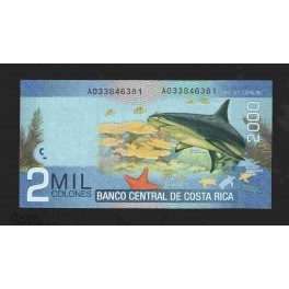 Costa Rica Pick. 275 2000 Colones 2009 UNC