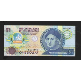 Bahamas Pick. 50 1 Dollar 1992 SC
