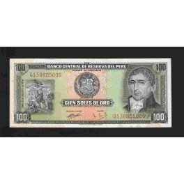 Peru Pick. 102 100 Soles Oro 1969-74 SUP