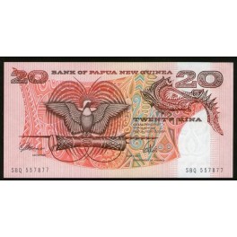 Papua Noveau Guinee Pick. 10 20 Kina 1981-85 NEUF