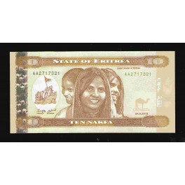 Eritrea Pick. 11 10 Nakfa 2012 UNC