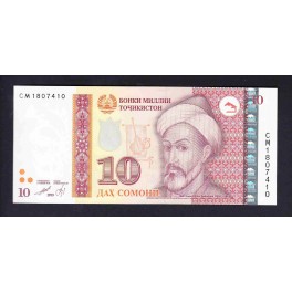 Tajikistan Pick. 24 10 Somoni 2013 NEUF