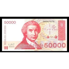 Croacia Pick. 26 50000 Dinara 1993 SC