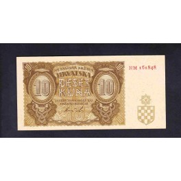 Croacia Pick. 5 10 Kuna 1941 MBC