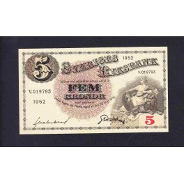 Suecia Pick. 33 5 Kronor 1918-52 MBC