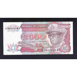 Zaire Pick. 36 2000 Zaires 1991 EBC