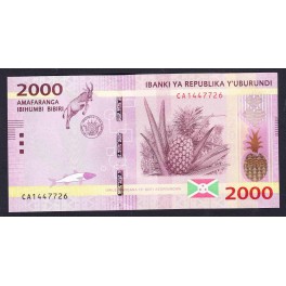 Burundi Pick. New 1000 Francs 2015 UNC