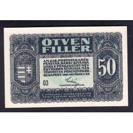 Hungria Pick. 44 50 Filler 1920 SC-