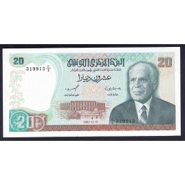 Tunez Pick. 77 20 Dinars 1980 MBC