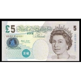 Inglaterra Pick. 391 5 Pounds 2002-04 SC