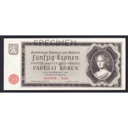 Bohemia-Moravia Pick. 5s 50 Korun 1940 SC