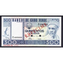 Cabo Verde Pick. 55 500 Escudos 1977 SC