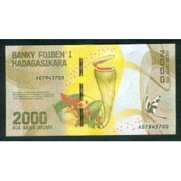Madagascar Pick. 93 2000 Ariary 2007 UNC
