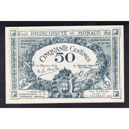 Monaco Pick. 3 50 Centimes 1920 VF