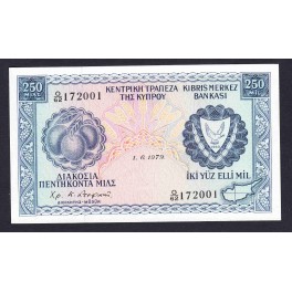 Chipre Pick. 41 250 Mils 1973 MBC