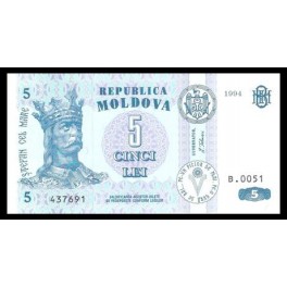 Moldavia Pick. 9 5 Lei 1994-06 SC