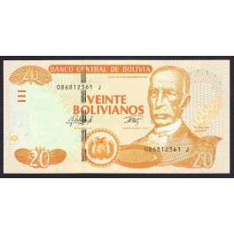 Bolivia Pick. New 10 Bolivianos 1986 UNC