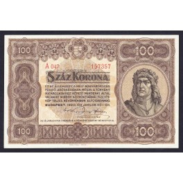 Hungary Pick. 63 100 Korona 1920 AU