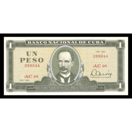 Cuba Pick. 102 1 Peso 1967-88 SC