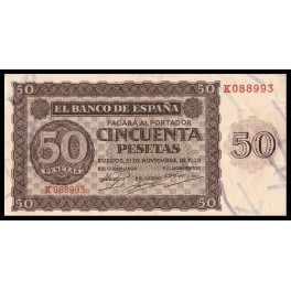 Edifil. D 21a 50 pesetas 21-11-1936 EBC