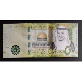 Saudi Arabia Pick. 34 50 Riyals 2007-12 UNC