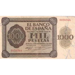Edifil. D 24 1000 pesetas 21-11-1936 MBC