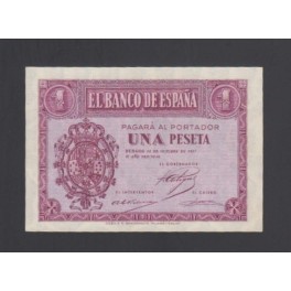 Espagne Pick.104 1 Peseta 12-10-1937 NEUF