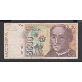 Edifil. E 10 5000 Pesetas 12-10-1992 SC