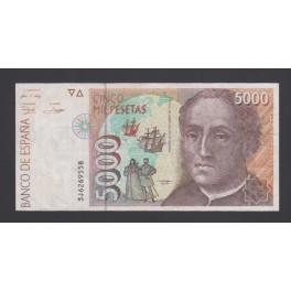 Edifil. E 10a 5000 Pesetas 12-10-1992 MBC