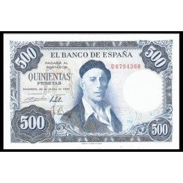 Edifil. D 69b 500 pesetas 22-07-1954 SC-