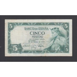 Edifil. D 67 5 pesetas 22-07-1954 MBC