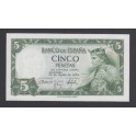 Spain Pick.146b 5 Pesetas 22-07-1954 AU