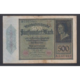 Germany Pick. 73 500 Mark 1922 UNC