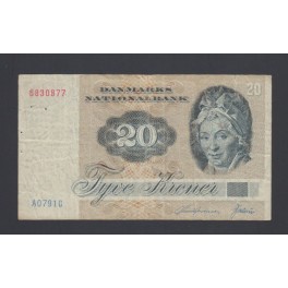 Dinamarca Pick. 49a 20 Kroner 1979 MBC