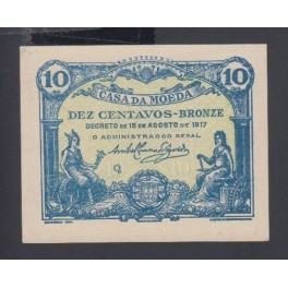 Portugal Pick. 95 10 Centavos 1917 EBC