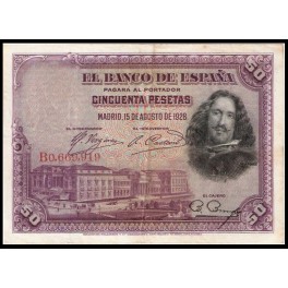 Edifil. C 5 50 pesetas 15-08-1928 EBC