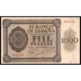 Edifil. D 24a 1000 pesetas 21-11-1936 MBC