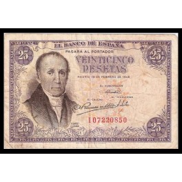 Edifil. D 51a 25 pesetas 19-02-1946 MBC