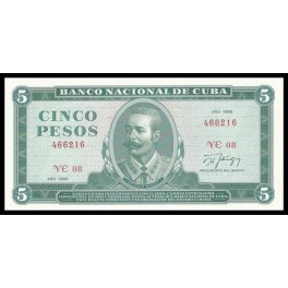 Cuba Pick. 103 5 Pesos 1957-90 SC