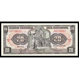 Ecuador Pick. 121A 20 Sucres 1986-88 SC