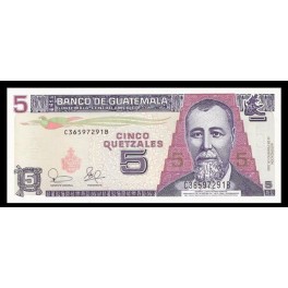 Guatemala Pick. 106 5 Quetzales 12-02-2003 SC