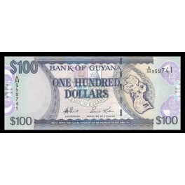 Guyana Pick. Nuevo 100 dollars SC
