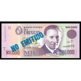 Uruguay Pick. 67A 1000 N. Pesos 1989 SC