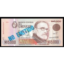Uruguay Pick. 68A 5000 N. Pesos 1989 SC