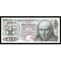 Mexique Pick. 63 10 Pesos 1969-77 NEUF