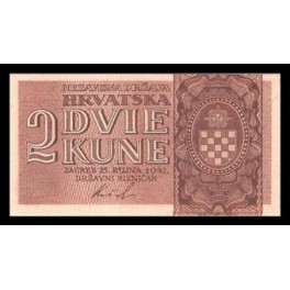 Croacia Pick. 8 2 Kuna 25-09-1942 SC