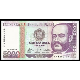 Peru Pick. 137 5000 Intis 28-06-1988 SC