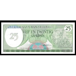 Surinam Pick. 127 25 Gulden 1982-85 SC